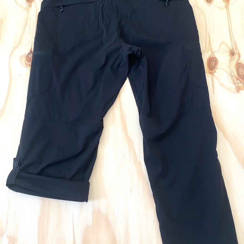 L.L. Bean Vista Trekking Pants Womens Sz 14 Petit Black Convertible Hiking - Picture 10 of 12